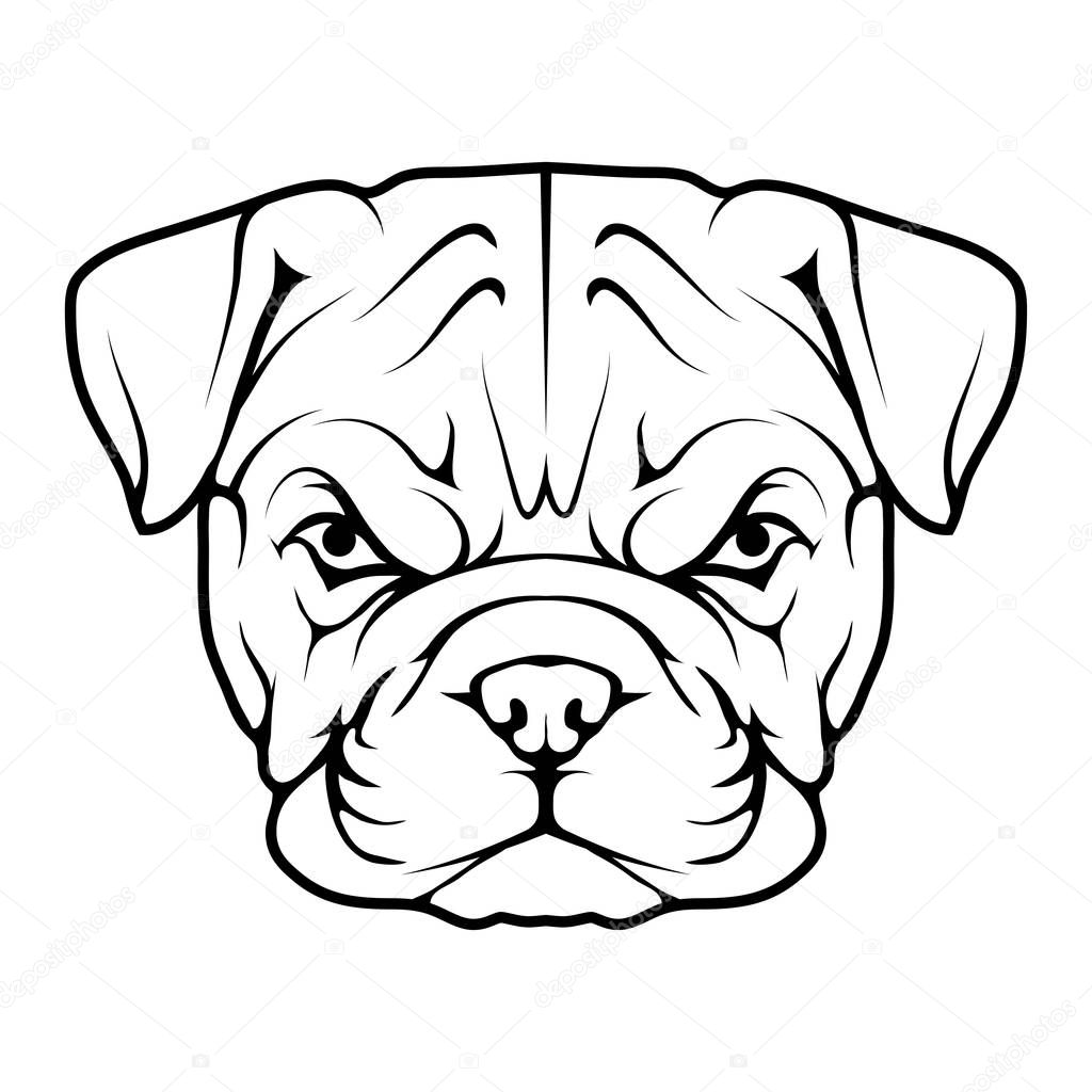 angry dog logo