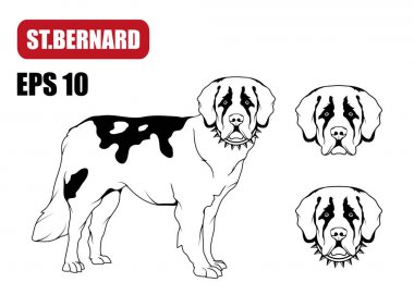 St. Bernard dog logo clipart