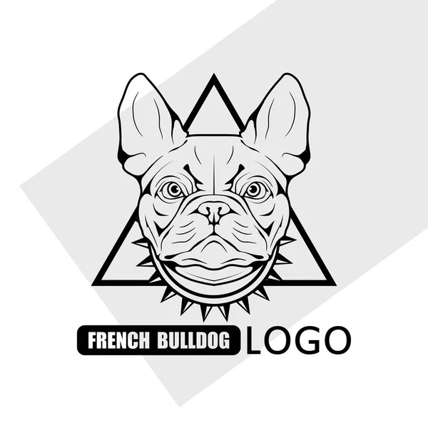 Logo bulldog français — Image vectorielle
