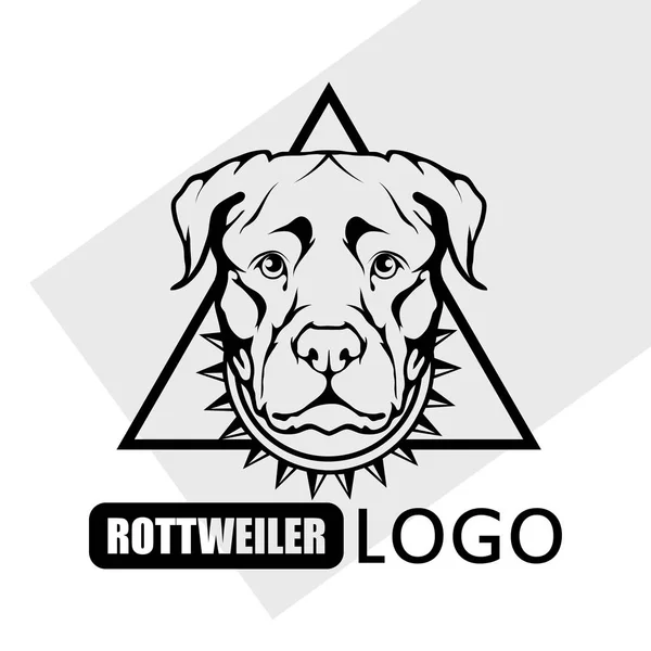 Rottweiler köpek Logo — Stok Vektör