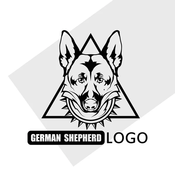 Logo chien berger allemand — Image vectorielle