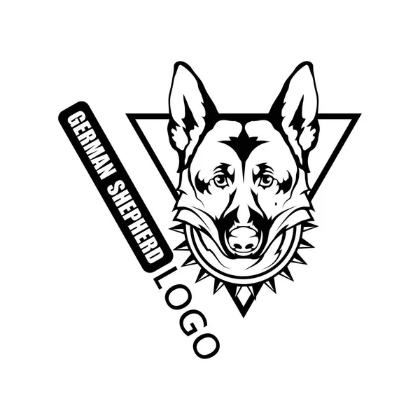 Duitse herder hond logo — Stockvector
