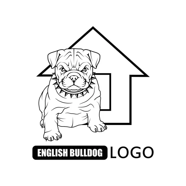 Engels bulldog logo — Stockvector