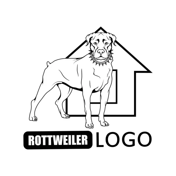 Rottweiler chien Logo — Image vectorielle