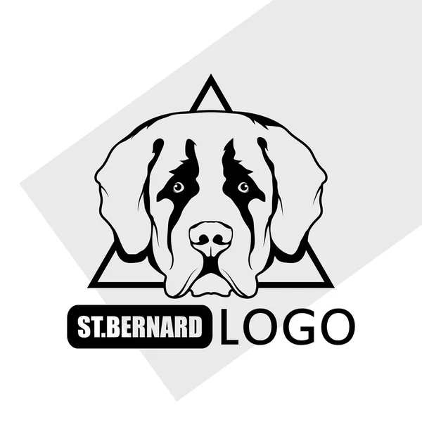 St. Bernard köpeği logosu — Stok Vektör