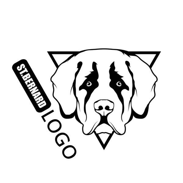 Logo chien St. Bernard — Image vectorielle