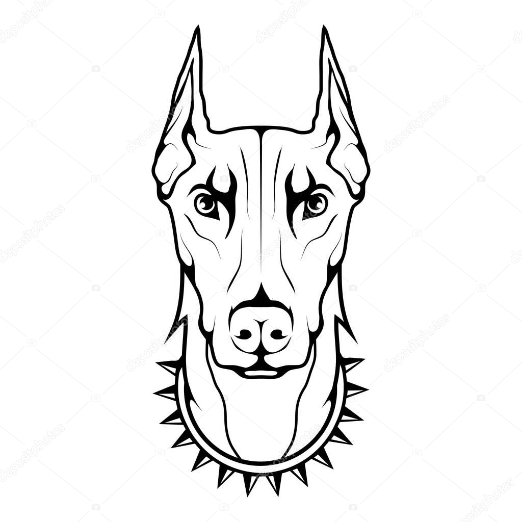Doberman dog logo