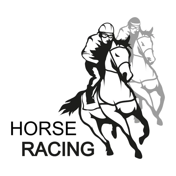 Cavalo Corrida Vetor Ilustração — Vetor de Stock