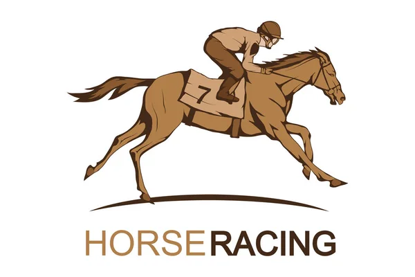 Horse Racing Vektoros Illusztráció — Stock Vector
