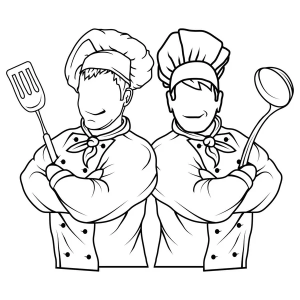 Logo Cocinero Vector Ilustración — Archivo Imágenes Vectoriales