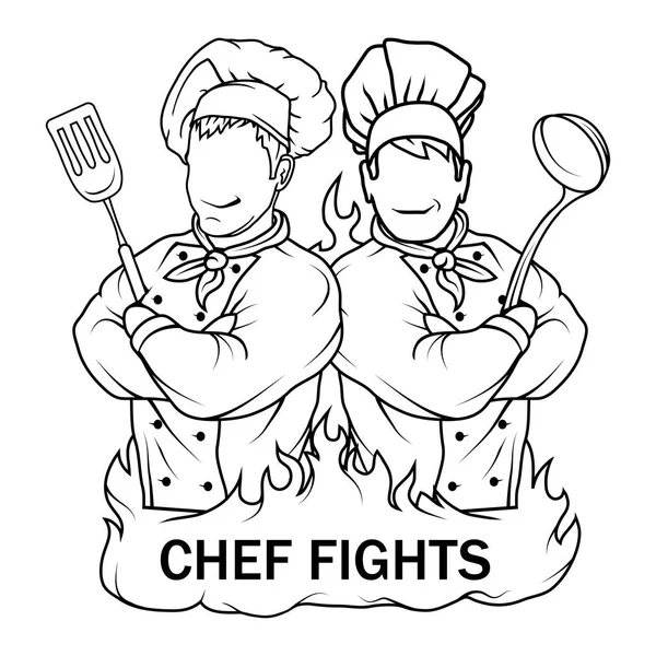 Logo Cocinero Vector Ilustración — Archivo Imágenes Vectoriales