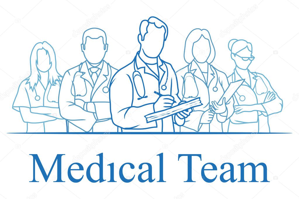 medical team logo vector illustration 