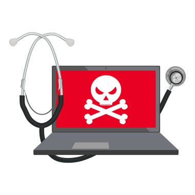 Virüs ikonu vektör illüstrasyonu 