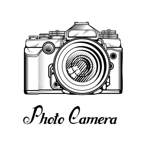 Foto Camera Pictogram Vector Illustratie — Stockvector
