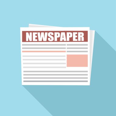 İş gazetesi. Mali bilgileri. Vektör gazete şablonu. Gri gazete kağıdı.