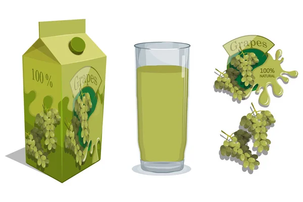 新鲜果汁标识 健康饮料 果汁是一种营养丰富的液体 生态纯天然果汁 — 图库矢量图片
