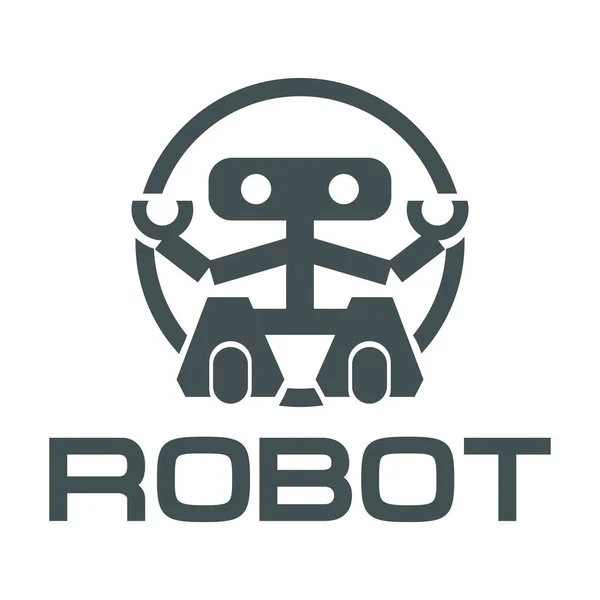 Robot Logo Design Robotics Vector Graphics Design — Stock Vector