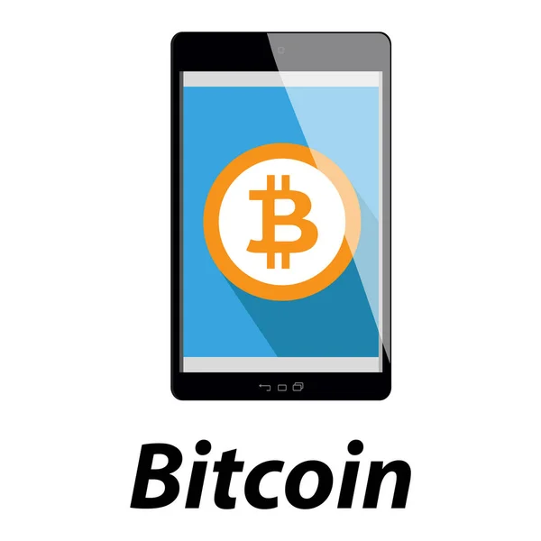 Bitcoin Logo Crypto Valuta Computer Geld Vectorafbeeldingen Ontwerpen — Stockvector