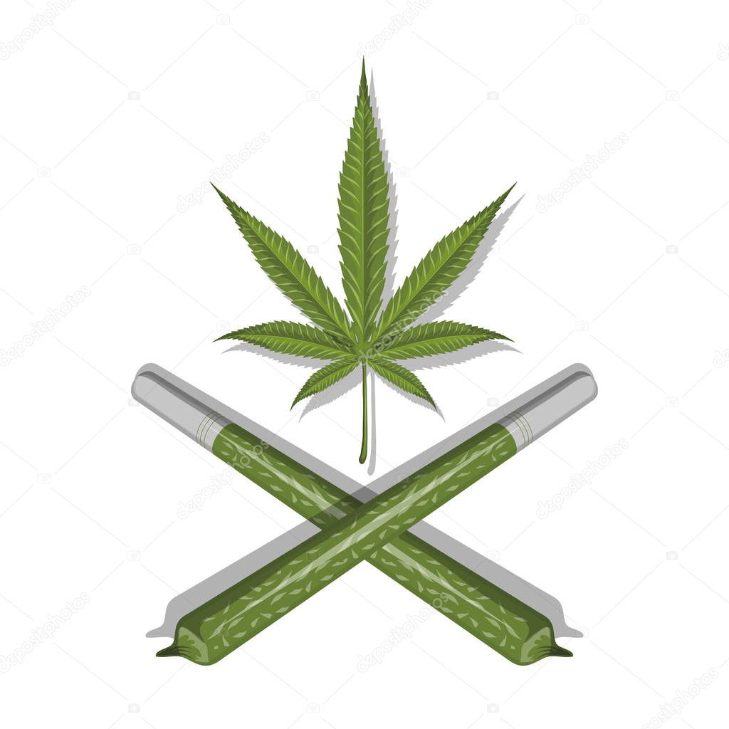Cannabis leaf. Marijuana. Medical cannabis logo. Legalize symbol. Vector illustration