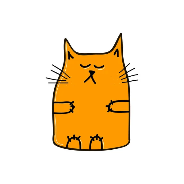 Arrogante Orangefarbene Katze Vektorillustration — Stockvektor