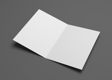 3D çizim tebrik kartı gri izole açın.