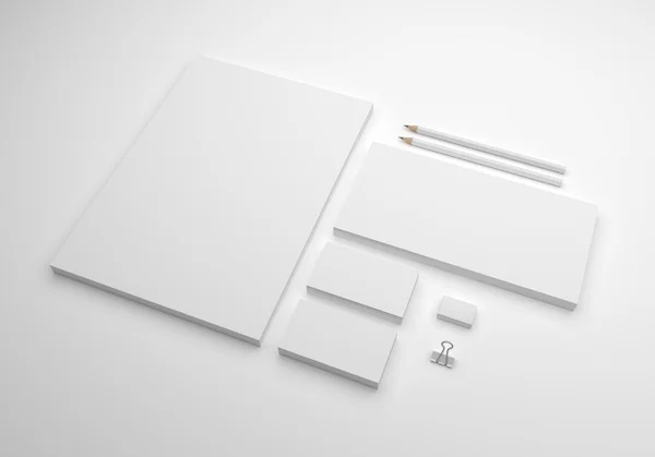 Pure μαλακό 3d απεικόνιση mock-up πρότυπο για Σχεδιασμός λογοτύπου — Φωτογραφία Αρχείου