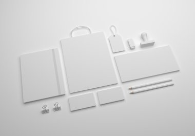 İleti örneği 3d çizim mockup kartvizit ile