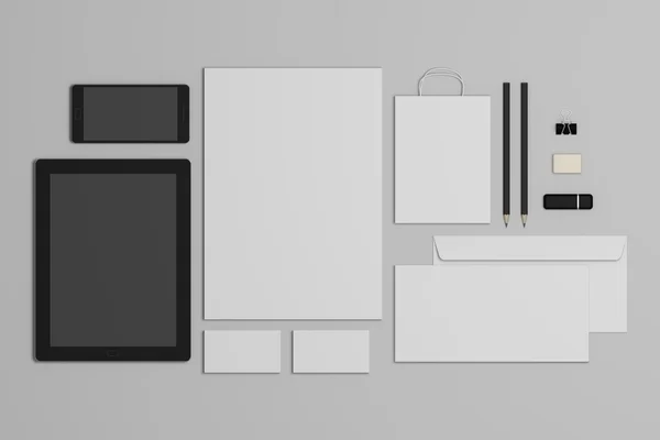 Mock-up 3d illustration business branding template. — Stock Photo, Image