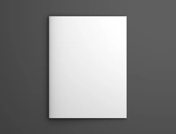 Blanko-Porträt, us-letter, Broschüre oder Zeitschrift isoliert auf grau. — Stockfoto