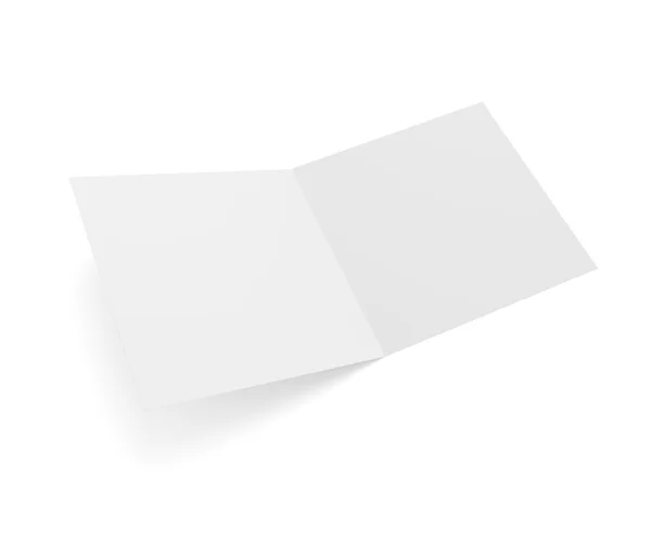 Offenes quadratisches Format 3d Illustration Grußkarte isoliert — Stockfoto