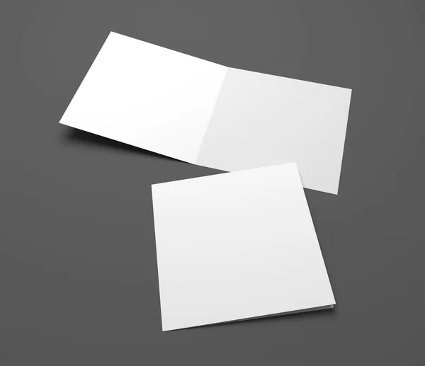 空の 3 d イラストレーションを開く正方形のグリーティング カード — ストック写真