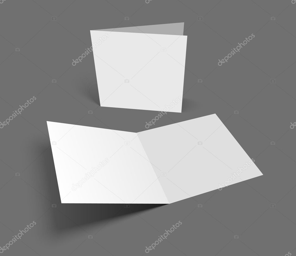 Blank vector illustration square greeting card on dark gray