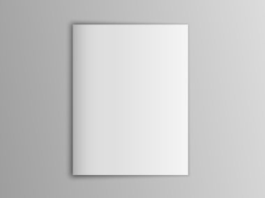 Sahte gri izole vektör portre kapak dergi kadar boş.
