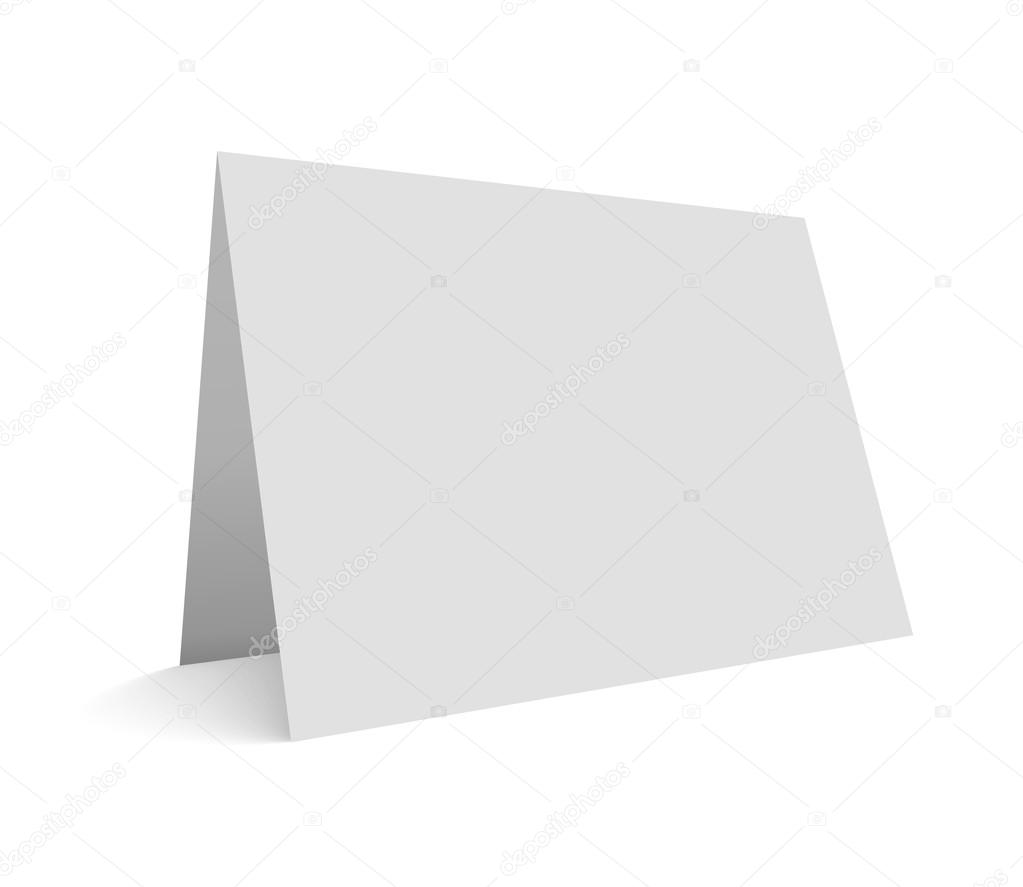 Empty vector illustration greeting card isolated on white.