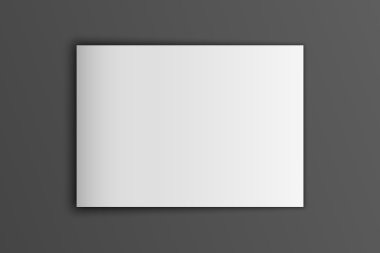 Sahte gri izole vektör manzara kapak dergi kadar boş.