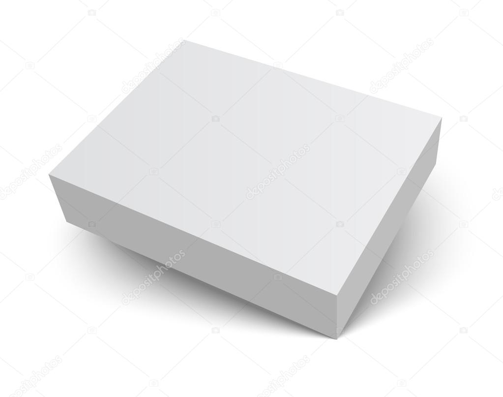Blank vector packaging box with shadow