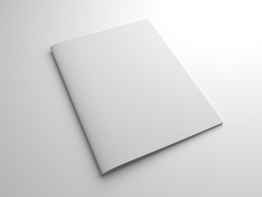 Boş foto-gerçekçi 3d render dergi ya da broşür