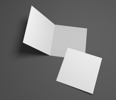 Boş 3d render açmak kare tebrik kartları