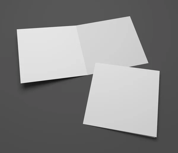 Κενό 3d rendering τετράγωνες ευχετήριες κάρτες — Φωτογραφία Αρχείου