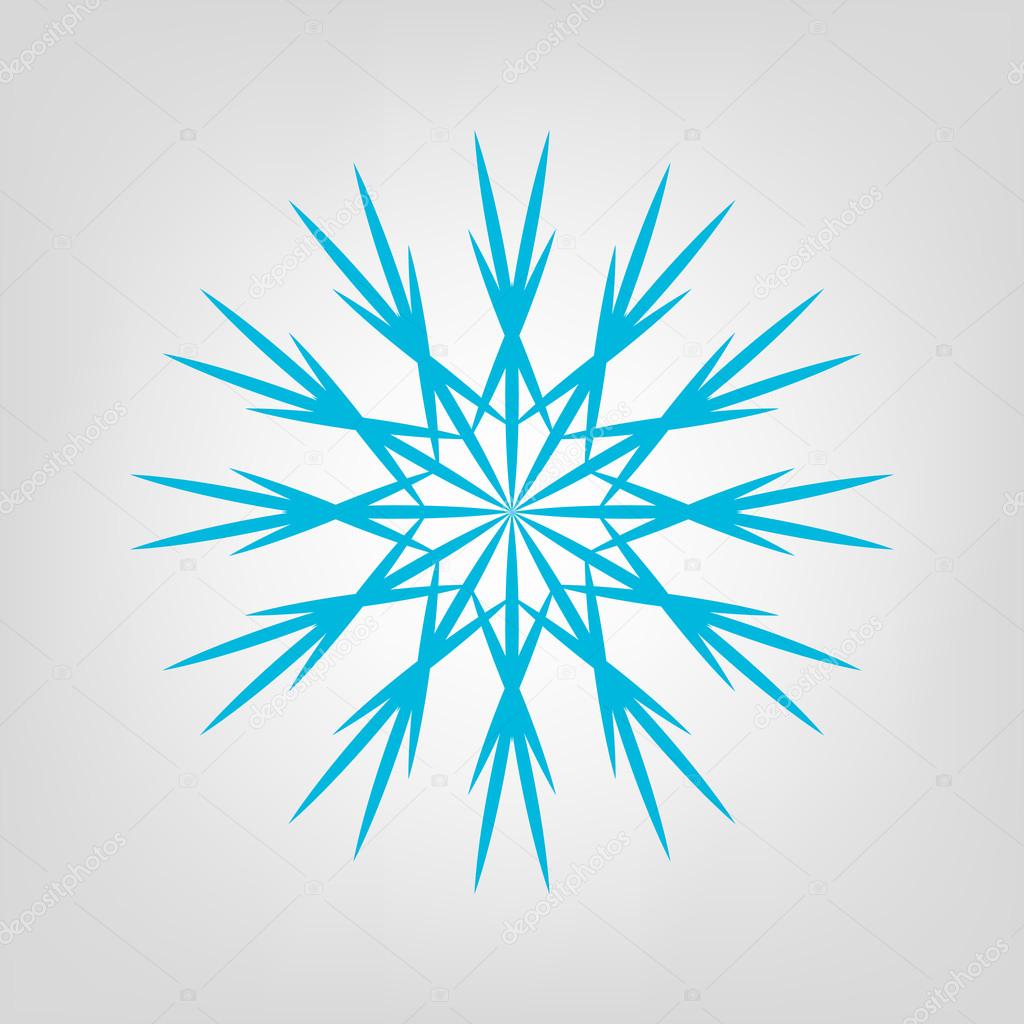 Vector snowflake graphic icon.