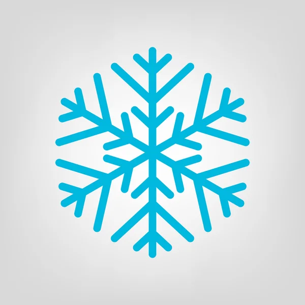 Blauwe Eenvoudige vector sneeuwvlok pictogram. — Stockvector