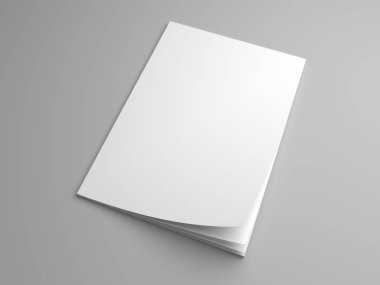 Kapak dergisi 3d çizim mockup açılış sayfaları.