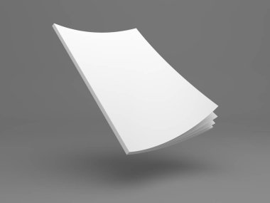 Boş uçan 3d çizim sayfası açmalarını ile dergi.