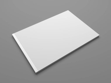 Boş manzara biçim 3d çizim broşür kadar sahte