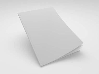 Boş dergi 3d çizim mockup