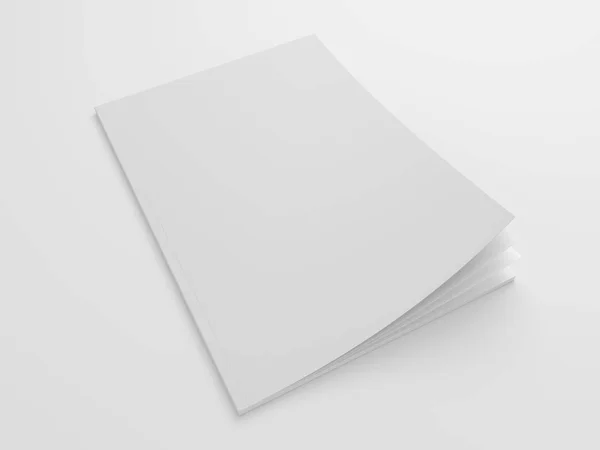 Blank openign brochure 3D illustration mockup. — Stock Photo, Image