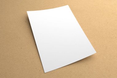 3D çizim afiş poster tasarım yerleştirmek için geri dönüşümlü kağıt üzerinde boş