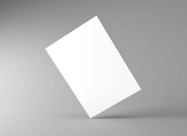 Boş uçan dergi ya da broşür 3d çizim kadar sahte.