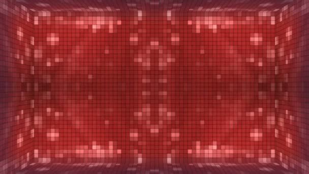 Red Mosaic Room Background. — ストック動画