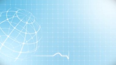 Tıbbi Kalp Beat kardiyogram mavi dünya.